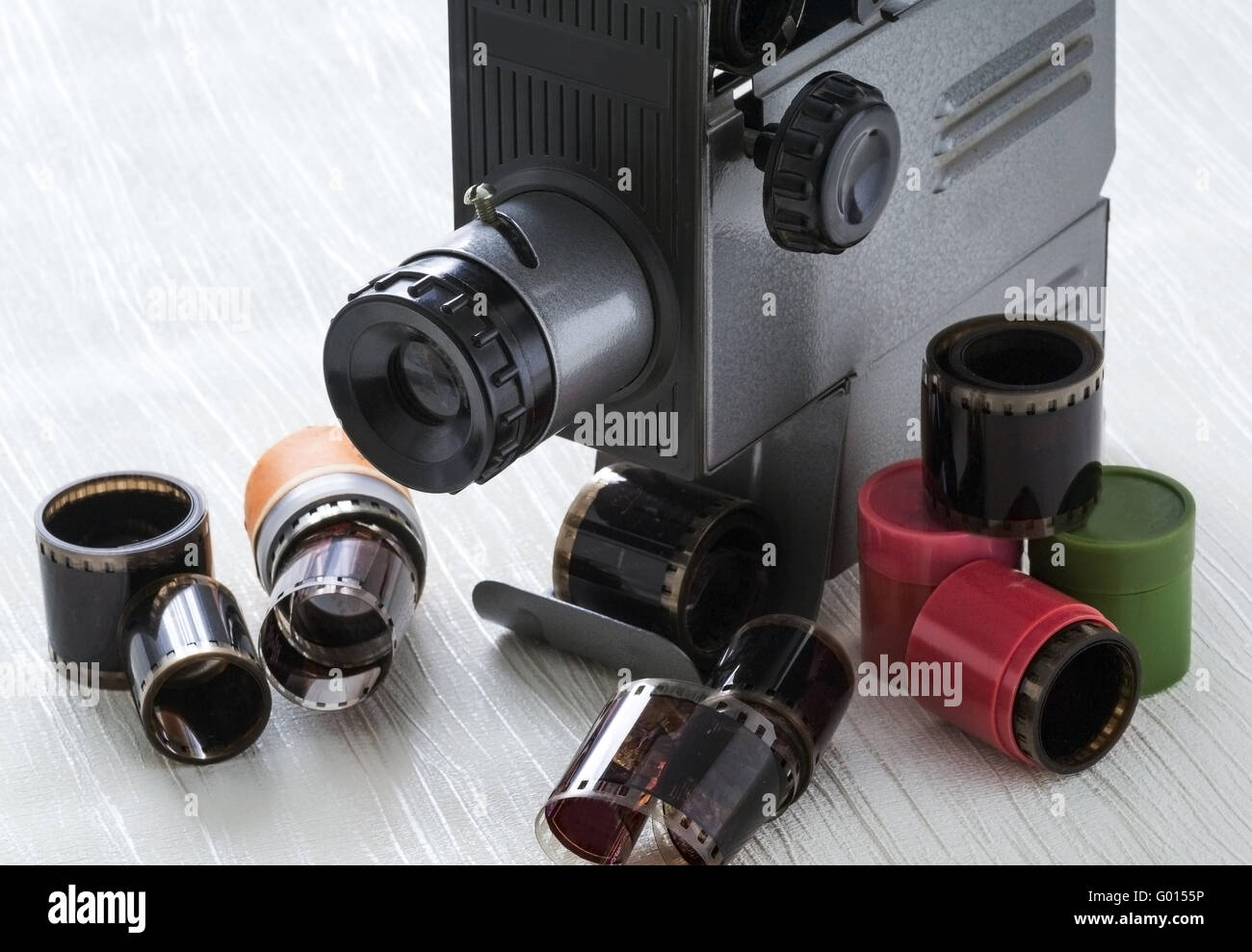 Alten Diaprojektor. Film Stockfoto