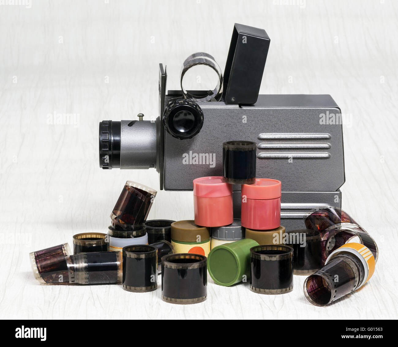 Alten Diaprojektor. Film Stockfoto