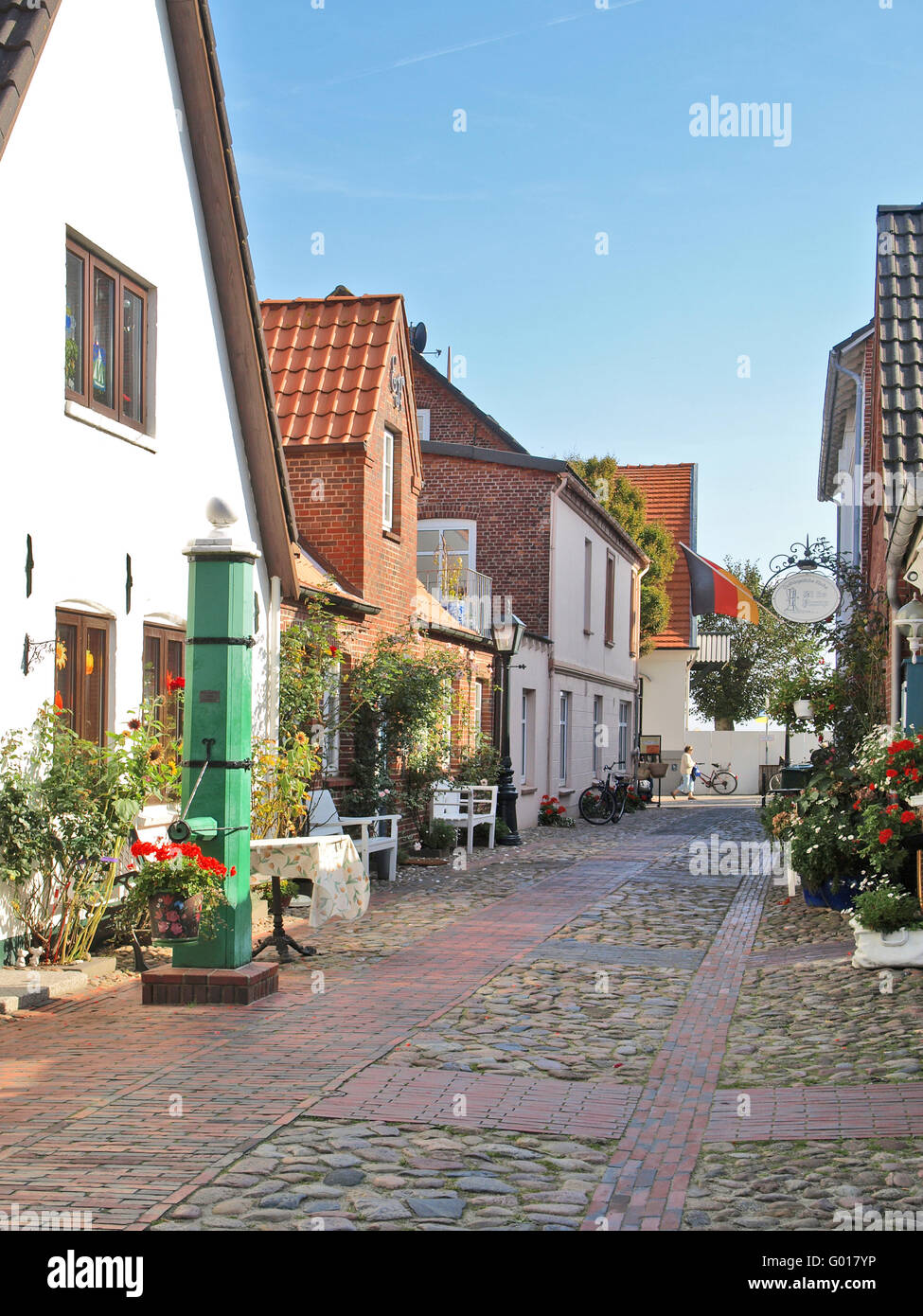 Carl-Häberlin-Straße in Wyk auf Föhr, Deutschland Stockfoto