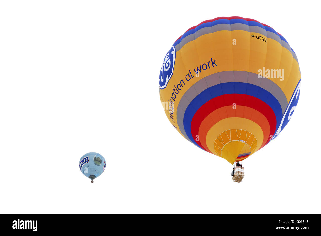 Heissluftballon F-GSGE, Sponsor GE Energy Products Stockfoto