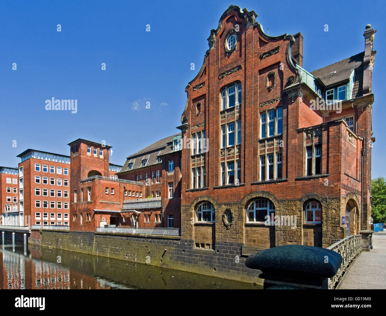 StadtFeuer und Rettungswache in Hamburg, Deutschland Stockfotografie