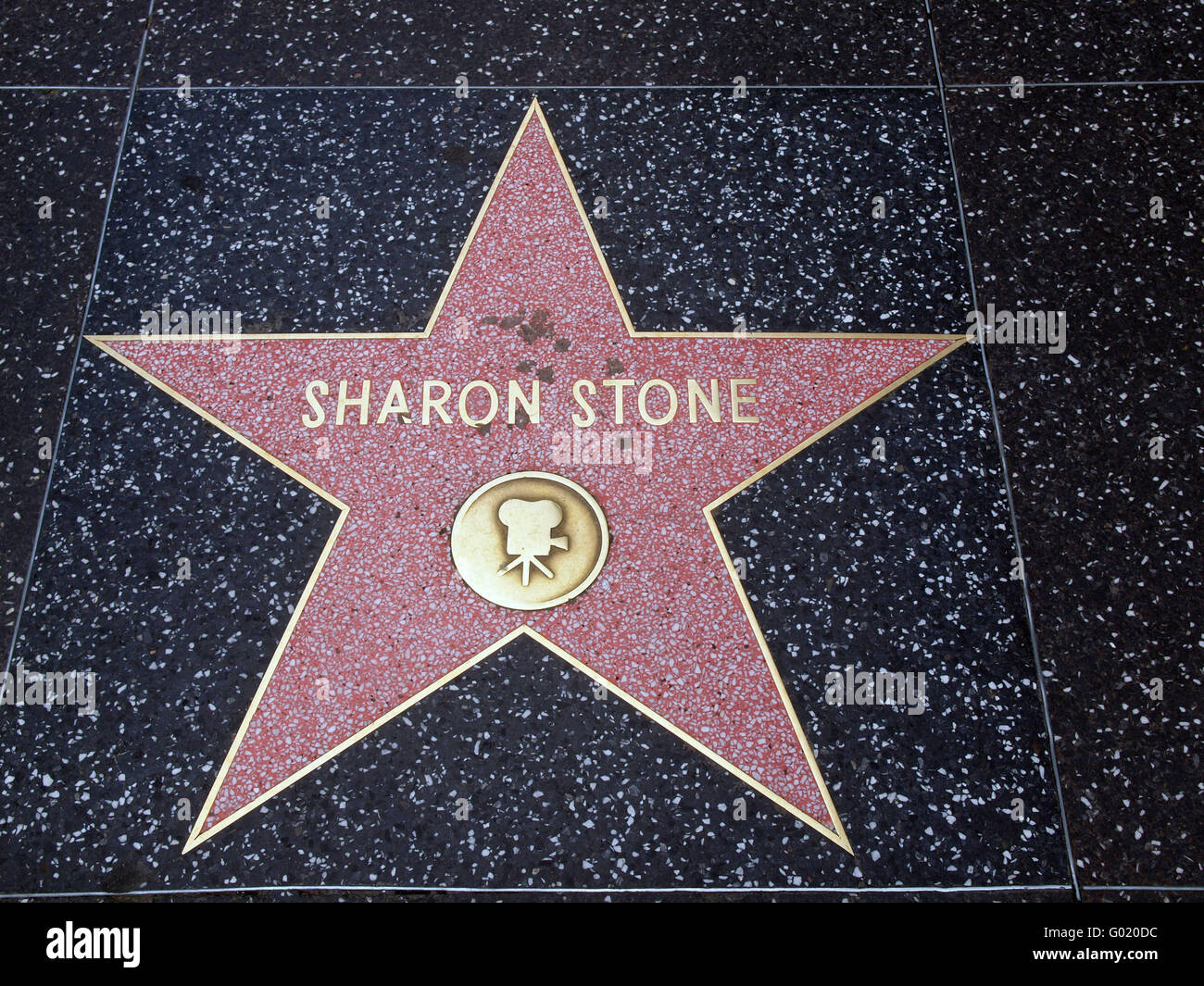 Sharon Stone Star bin Walk of Fame, Hollywood Stockfoto
