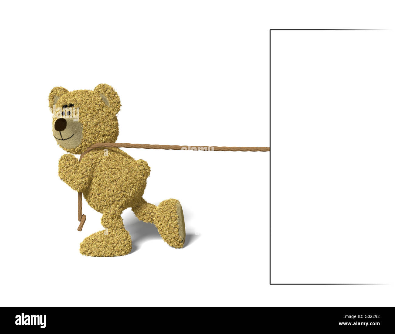 NHI Bären ziehen eine Plakatwand Stockfoto