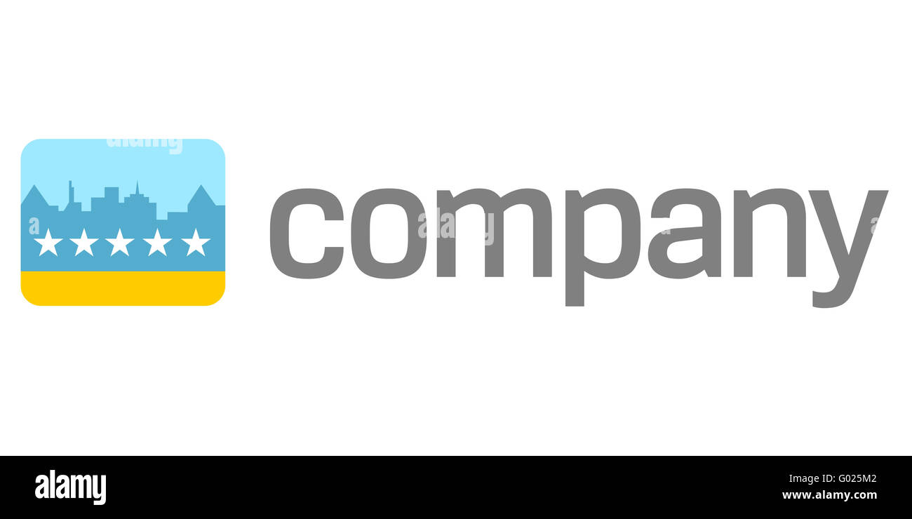 Reisen-Logo - Hotel-Rating-Symbol Stockfoto