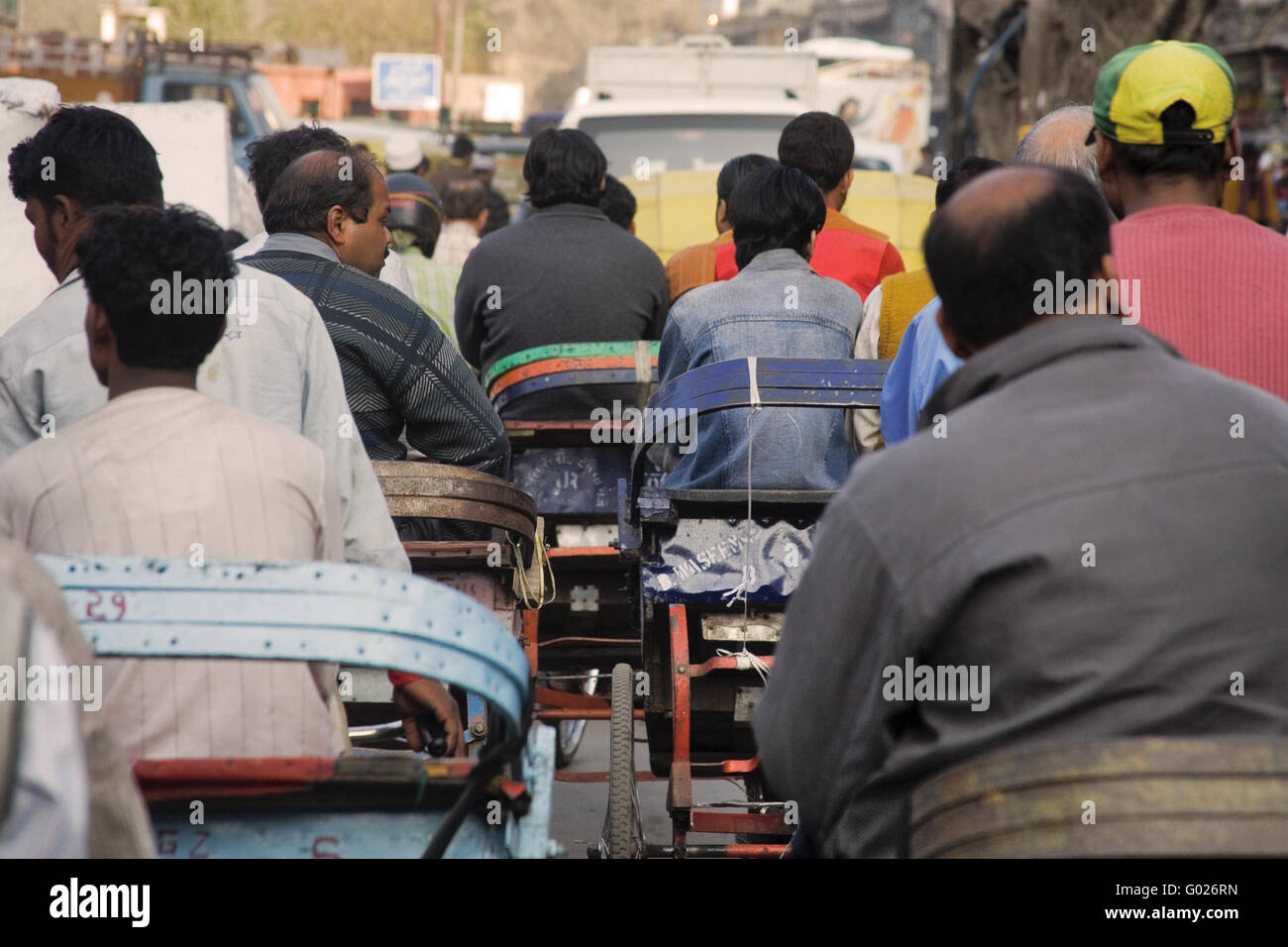 Leben auf der Straße am indischen Einkaufsstraße, Nordindien, Indien, Asien Stockfoto
