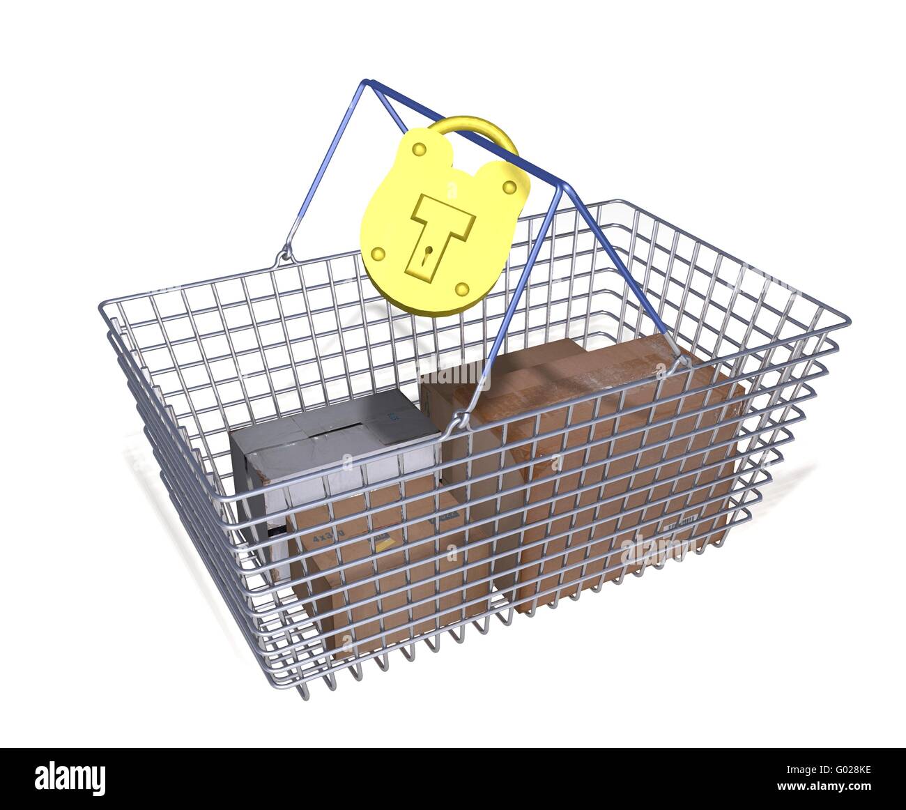 sicher einkaufen Stockfoto