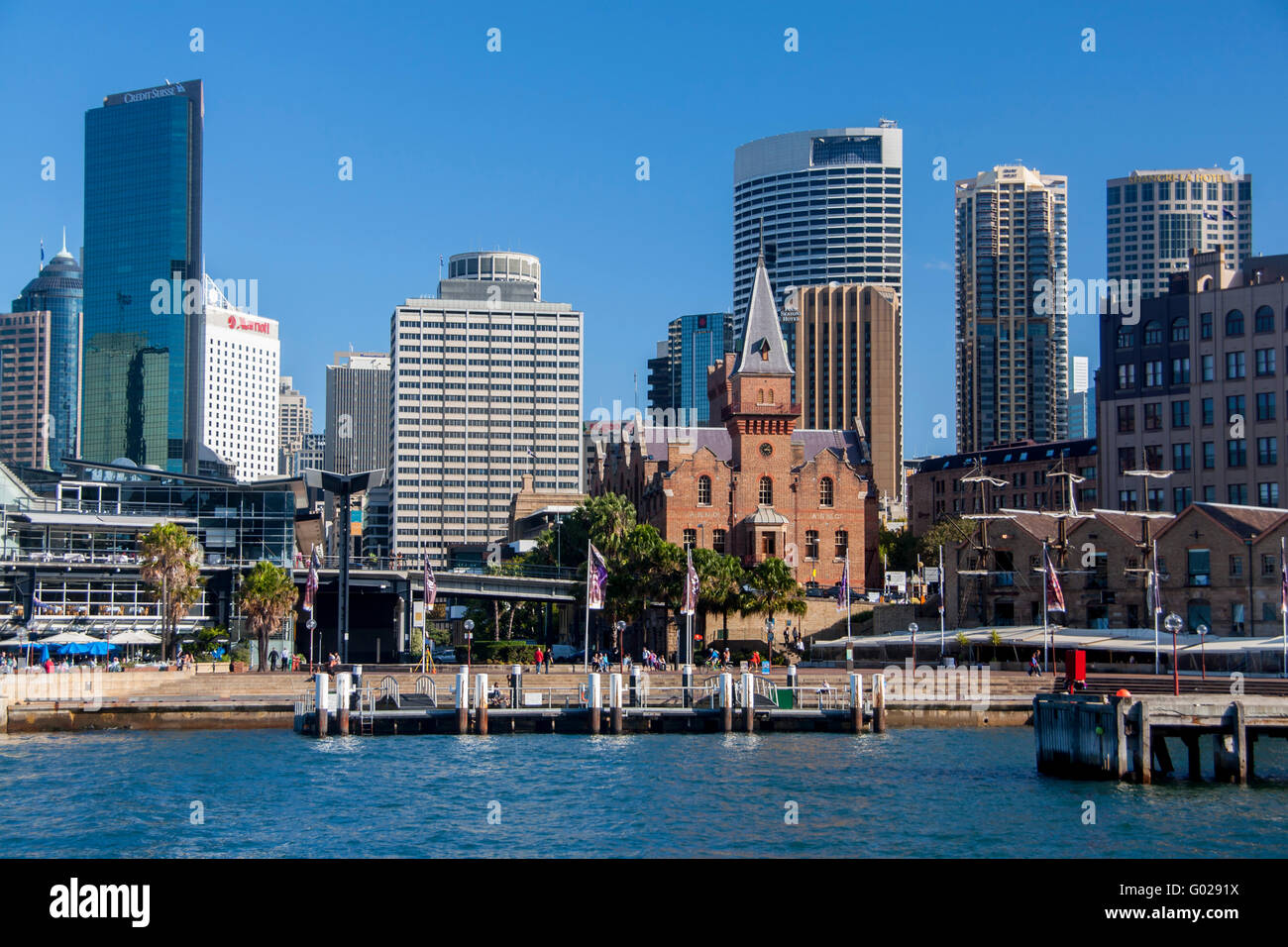 Der Felsen historischen Erbes Bezirk Uferpromenade mit Aiustralasian Steam Navigation Company Gebäude prominente Sydney New South Wales Stockfoto