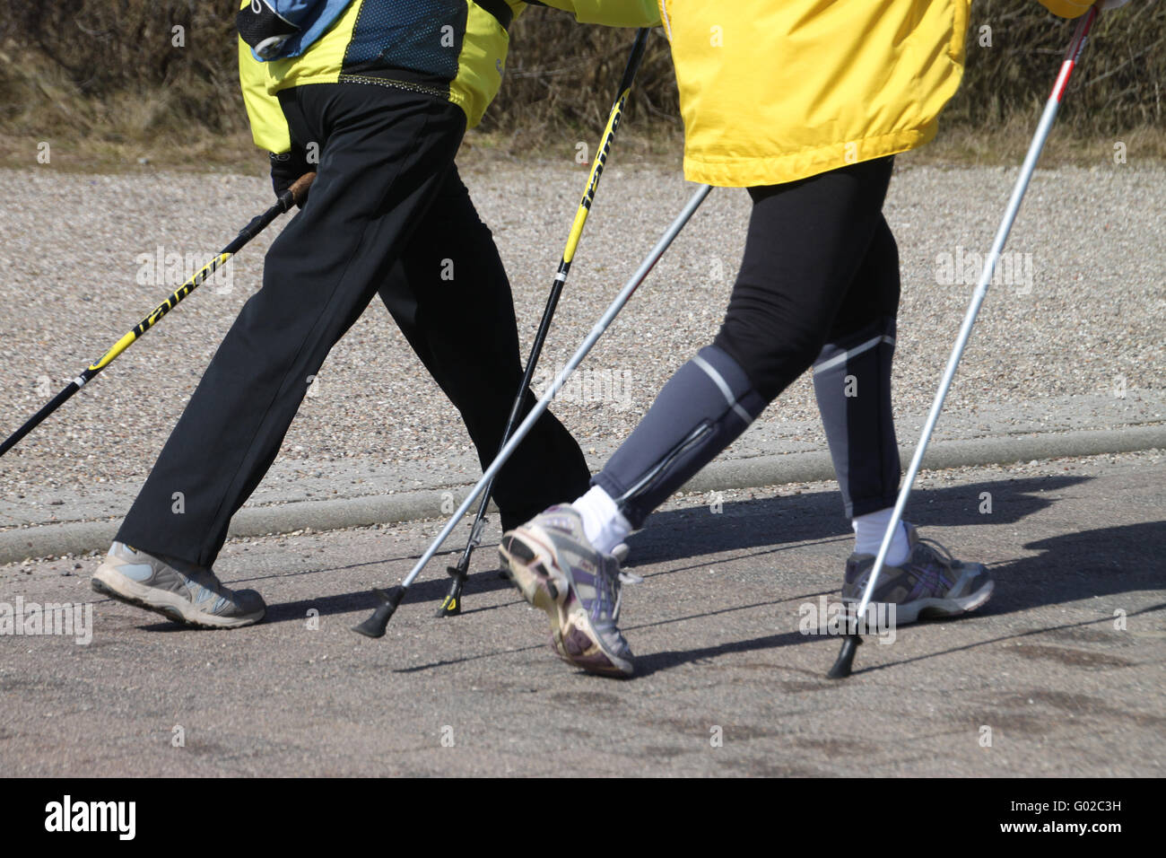 Nordic Walking Stockfoto