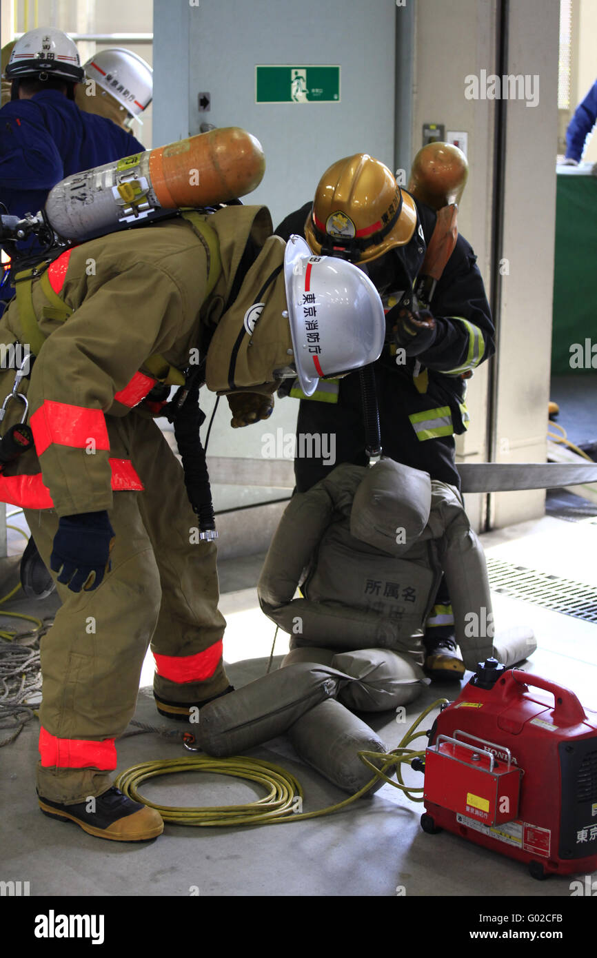 Tokio-Feuerwehr Stockfoto