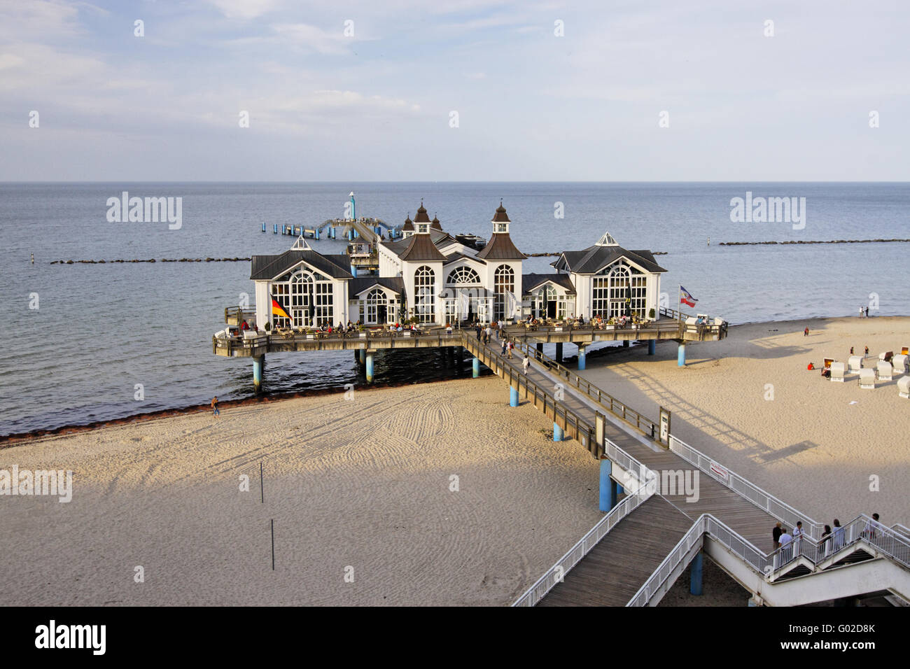 Am Strand von Sellin auf der Insel Rügen Stockfoto