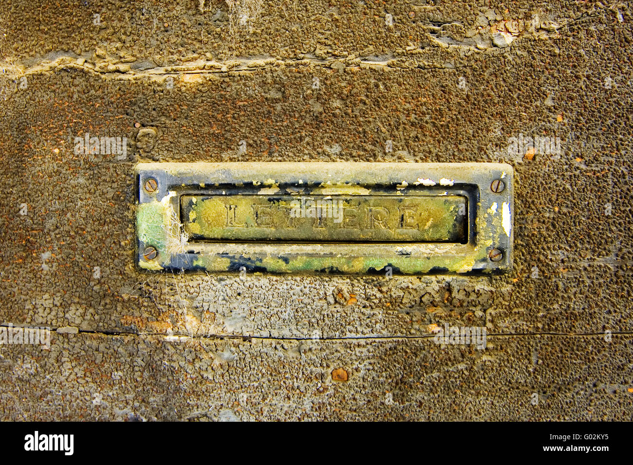 Mail-Box von einem verlassenen Haus Stockfoto