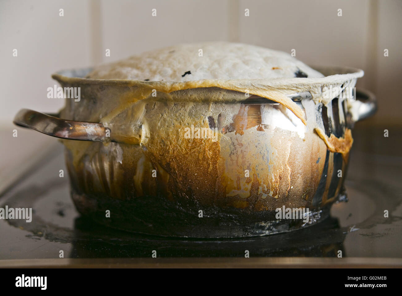 Verkohlte Tabelle Stockfoto