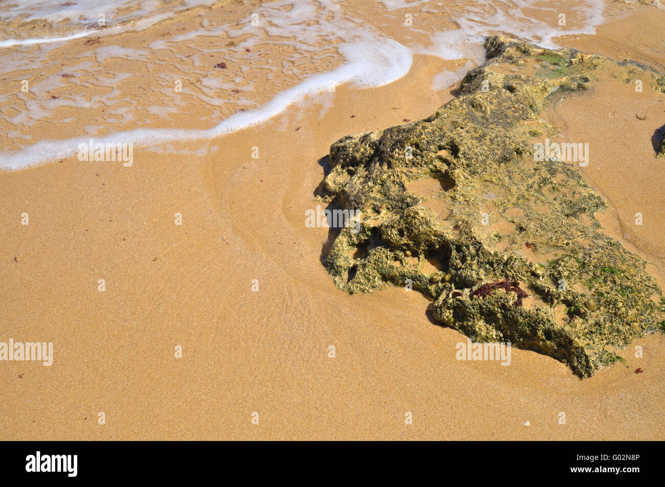 Strand Wellen kommen. Sommer und Urlaub Reiseziele Stockfoto