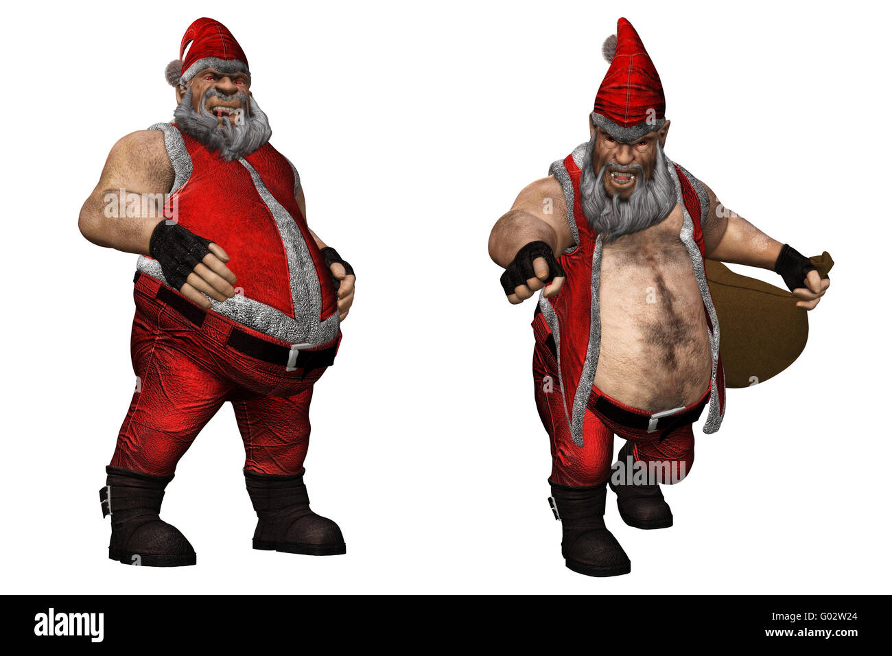 Ein Boser Weihnachtsmann Mit Roten Augen Stockfotografie Alamy