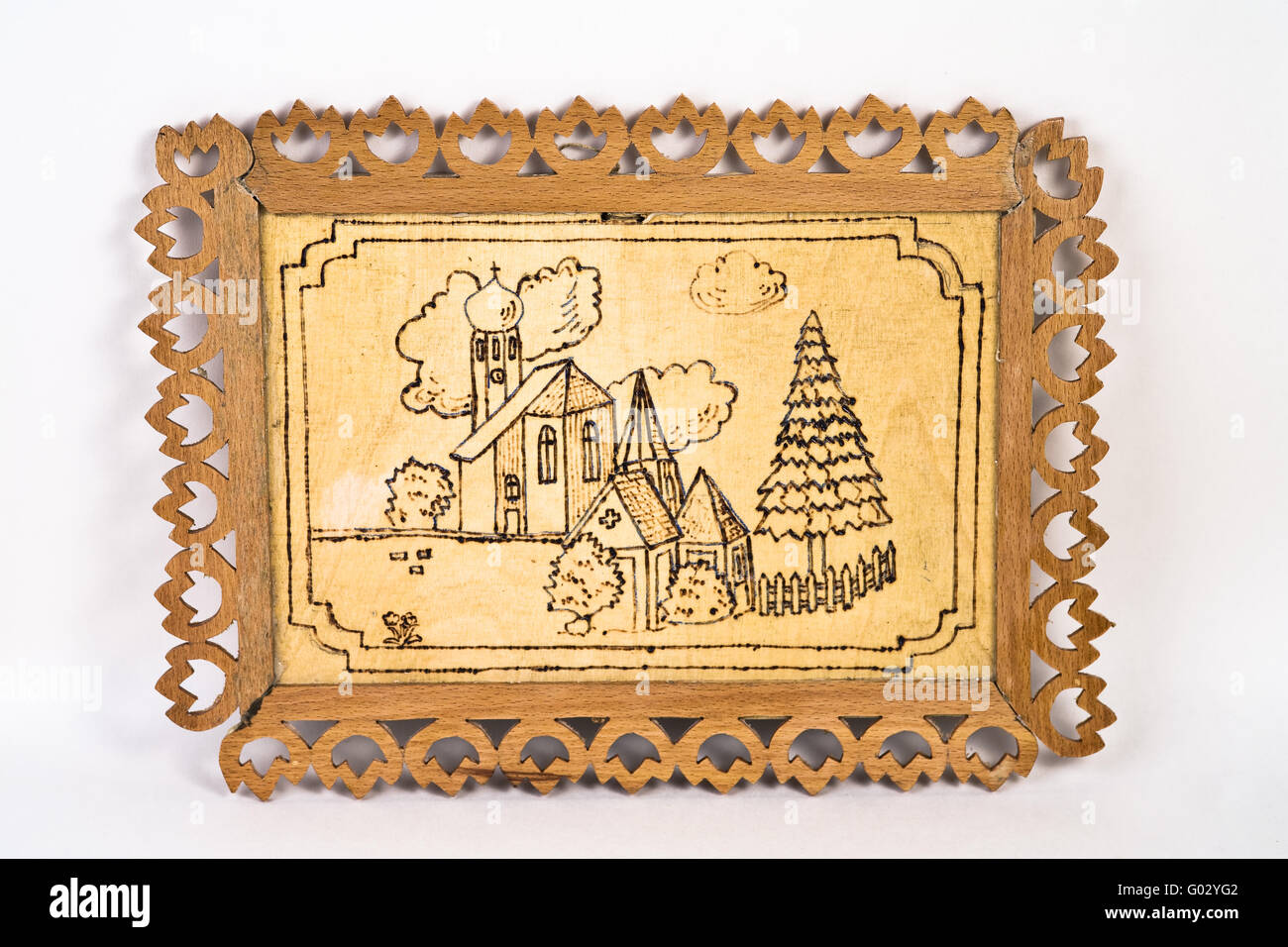 Laubsägearbeiten Stockfoto