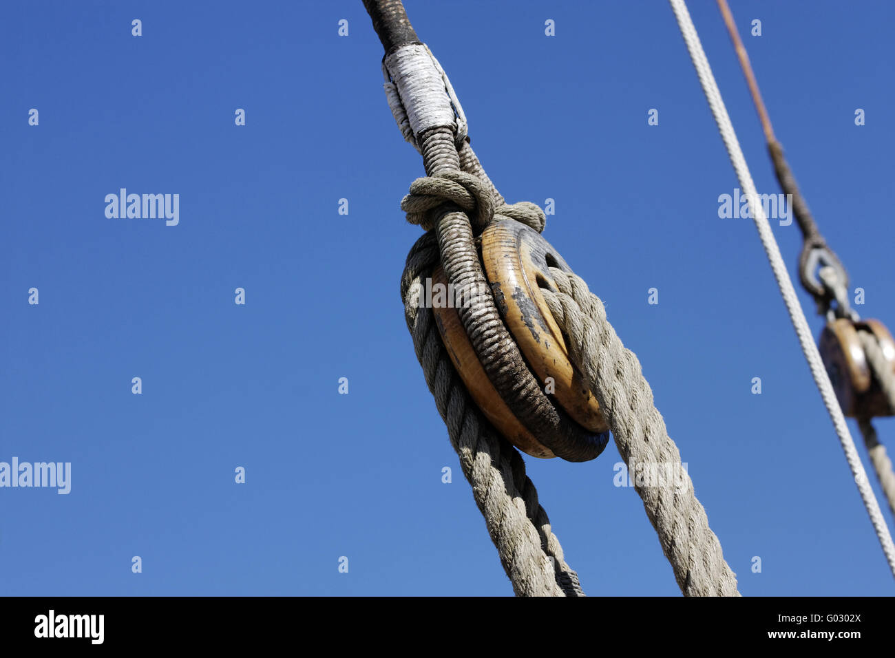 Detaillierte, rigging Stockfoto