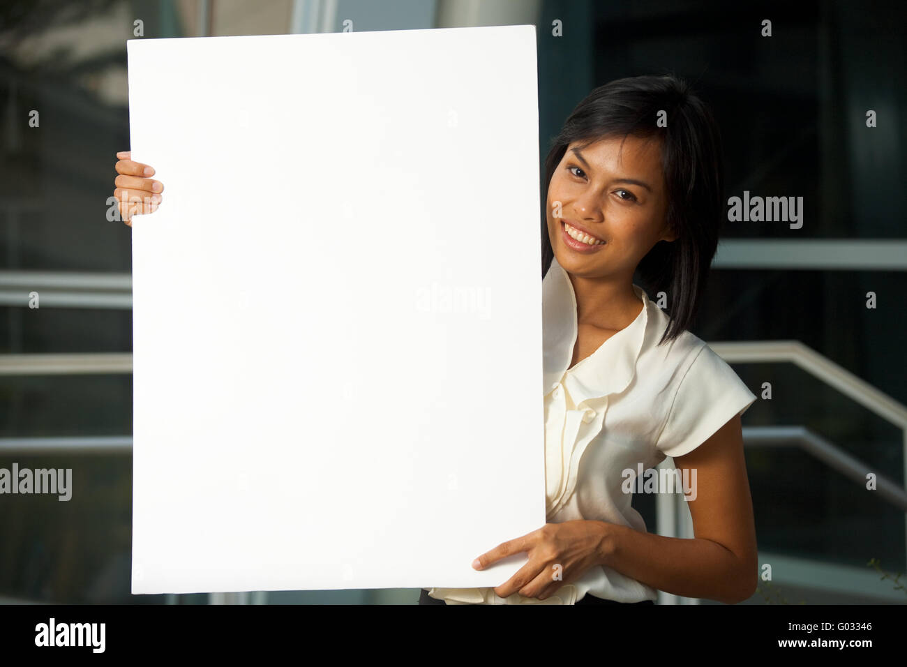 Ziemlich Geschäftskunden professionelle leere Plakat Horizontal Stockfoto