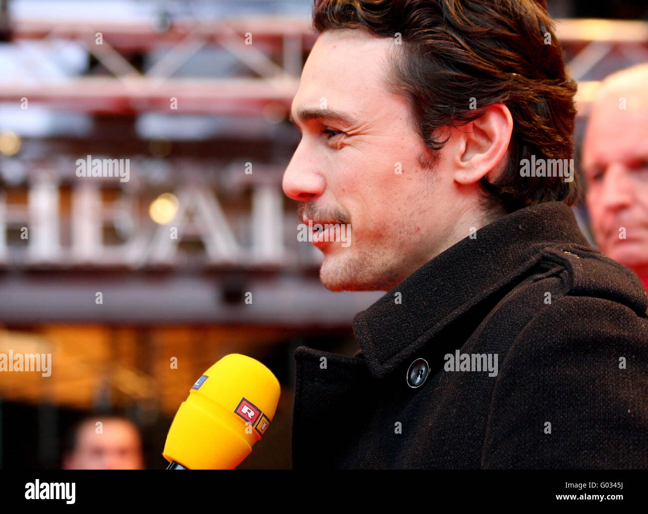 Schauspieler James Franco während eines Interviews Stockfoto