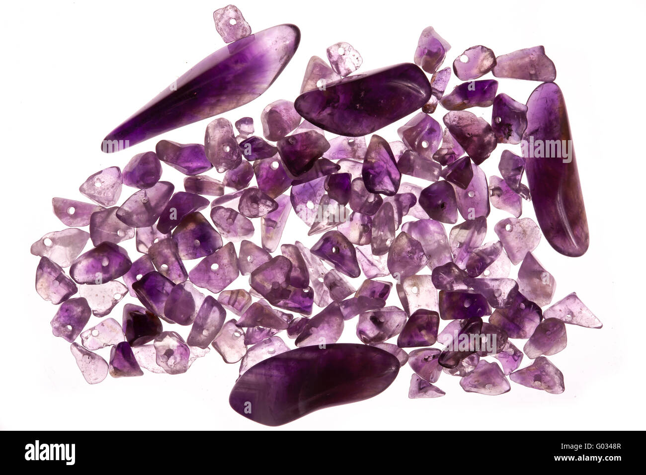 Verarbeiteten Amethyst. Stockfoto