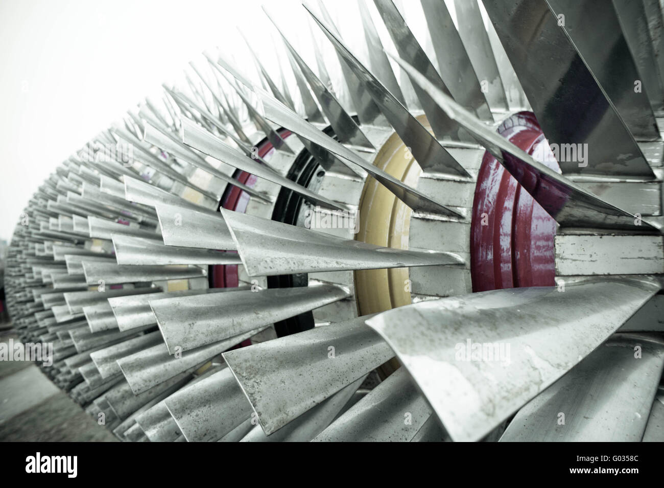 Jet-Engine klingen Stockfoto