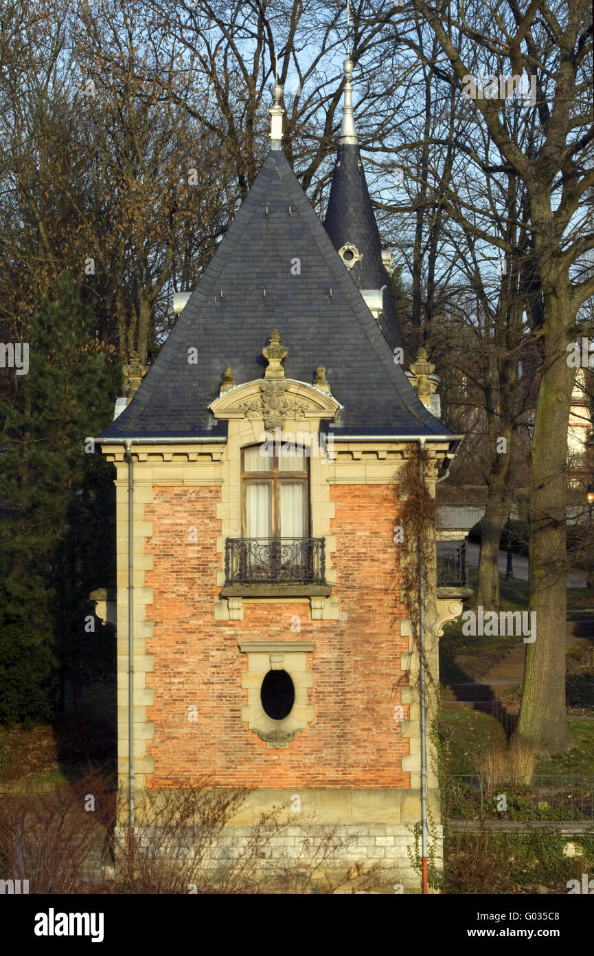 Turm im Casino, Saargemünd, Lothringen, Frankreich Stockfoto