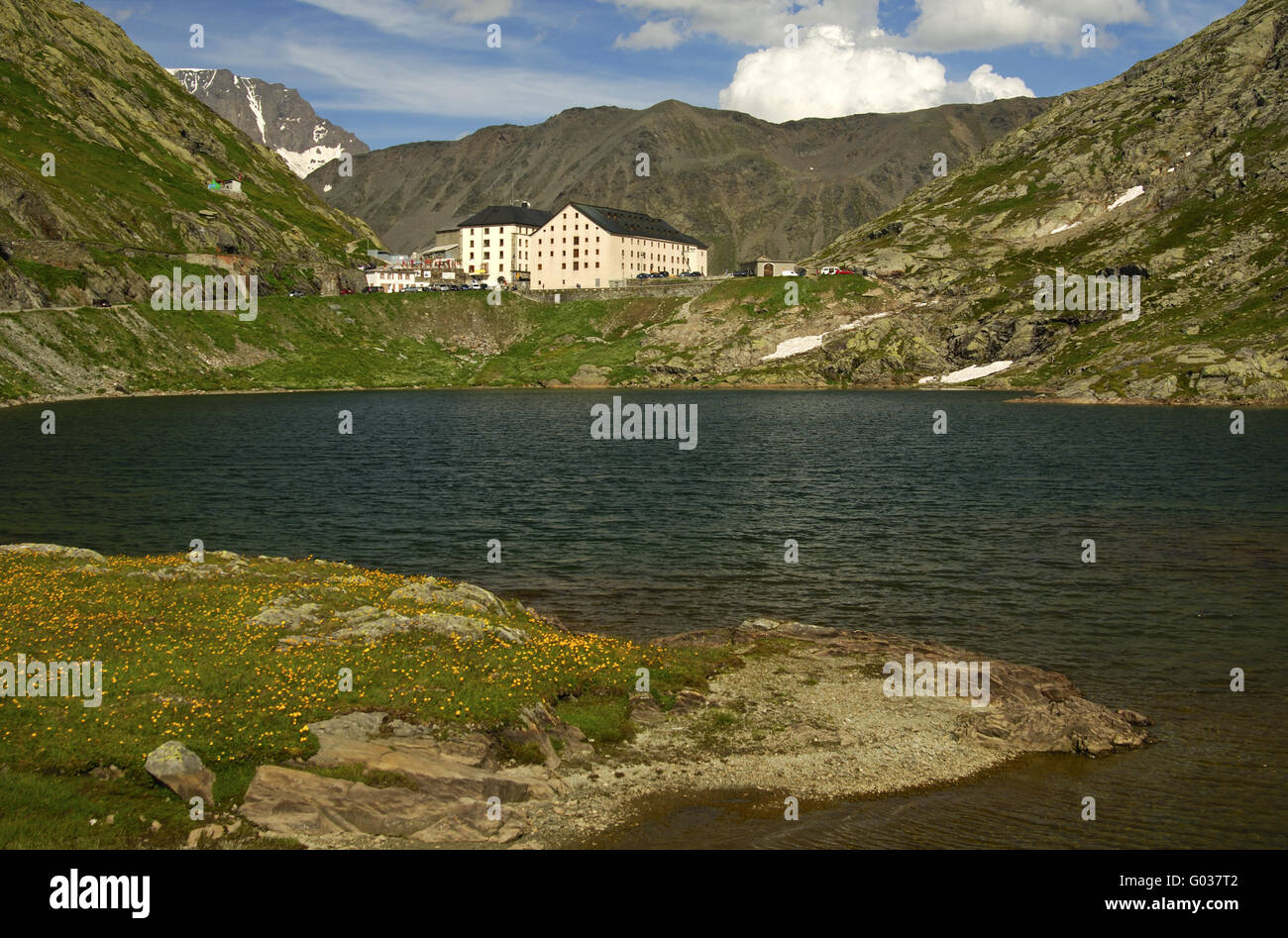 Hospiz auf dem großen St. Bernhard Pass, Schweiz Stockfoto