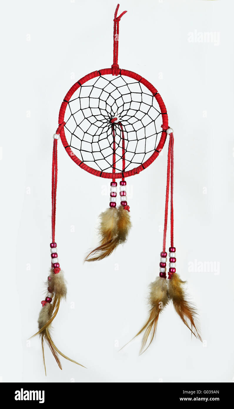 Red Indian Dream Catcher Indianer Traumfänger Stockfoto