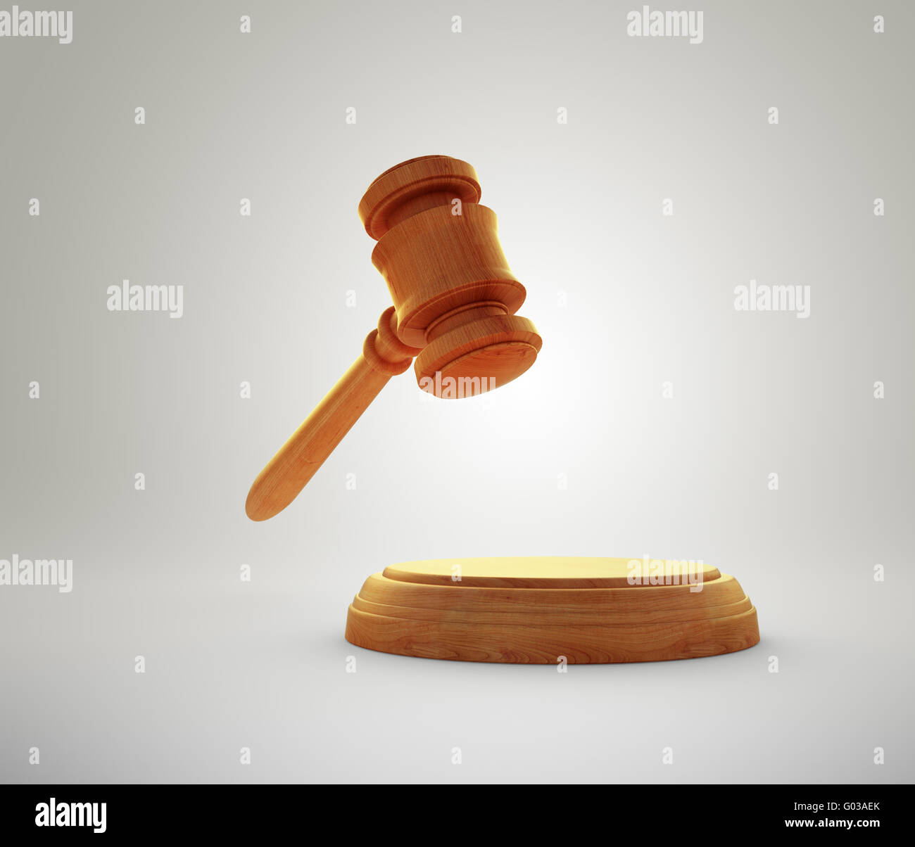 Hammer - Auktion Gebote oder Gerechtigkeit Konzept Bild Stockfoto