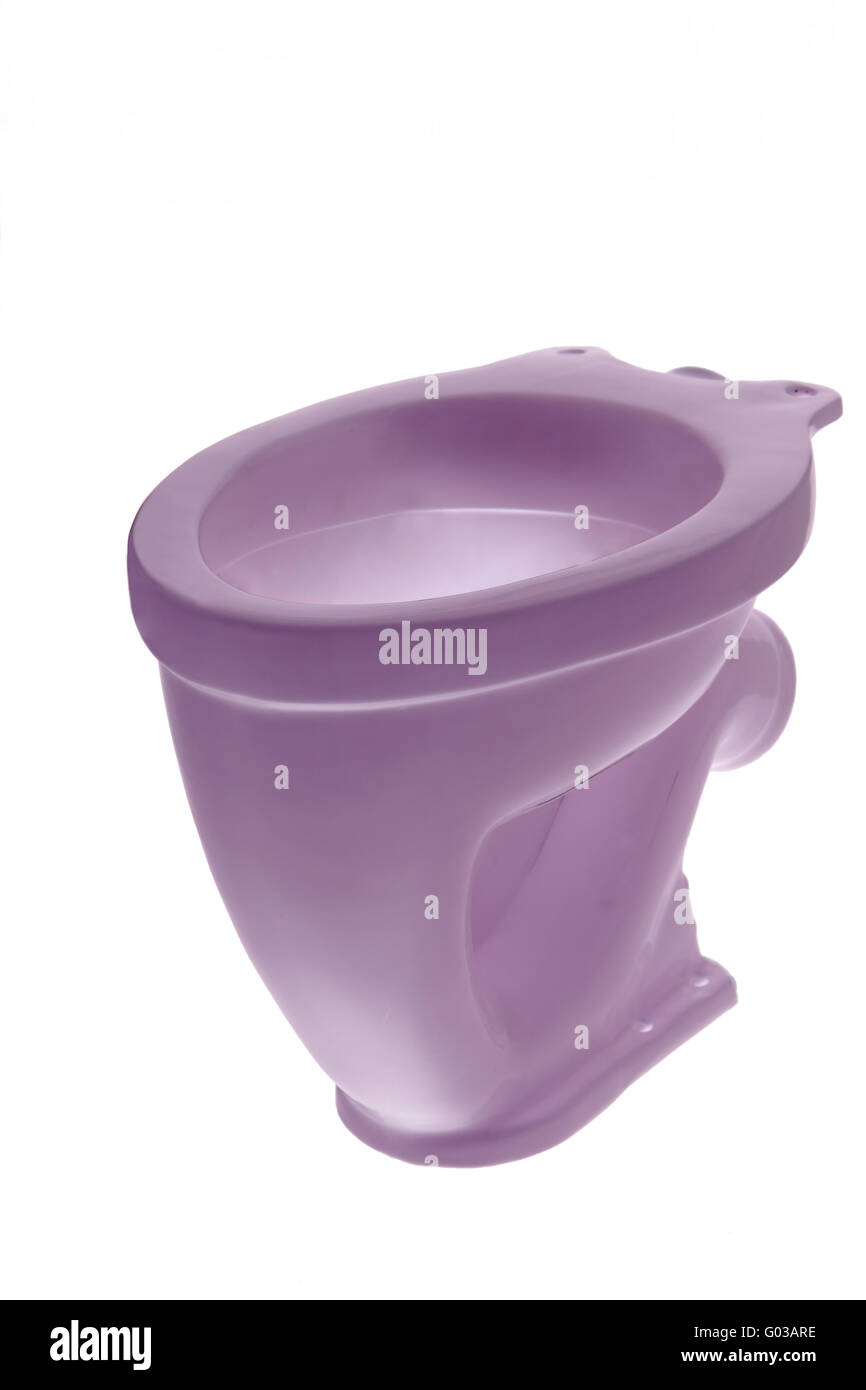 Die WC-Schüssel, isoliert auf weißem Hintergrund Stockfoto