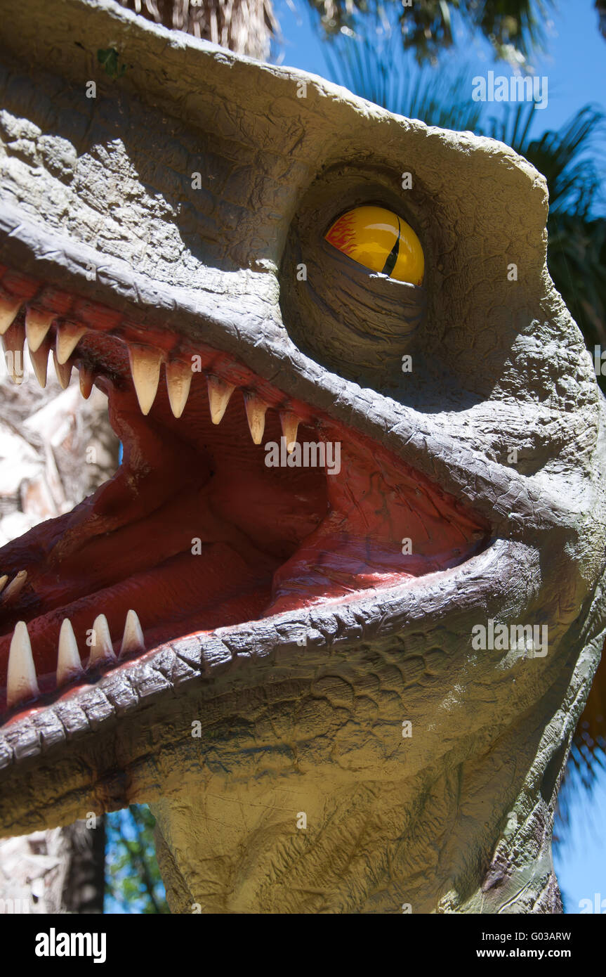 Puppe-Replik eines Tyrannosaurus Rex Stockfoto