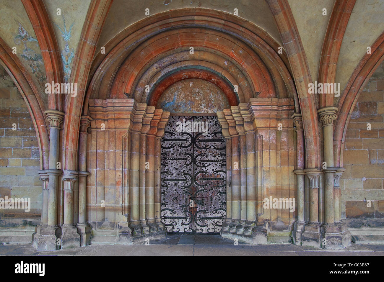 Portal der Abtei Kirche Maulbronn, Deutschland Stockfoto