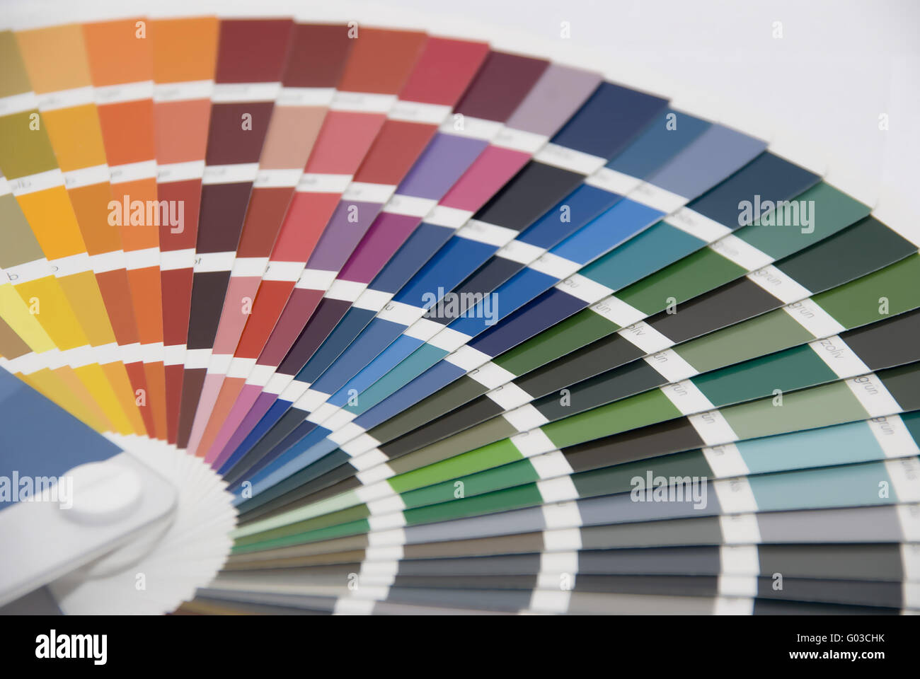 Farbkarte für Designer und Druckindustrie Stockfoto