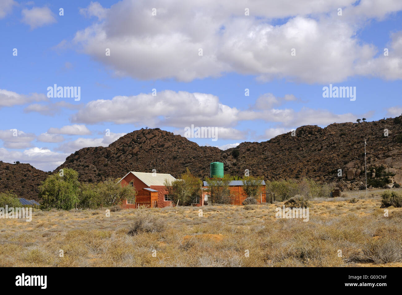 Halbwüstenartige Landschaft im Goegap Nature Reserve Stockfoto