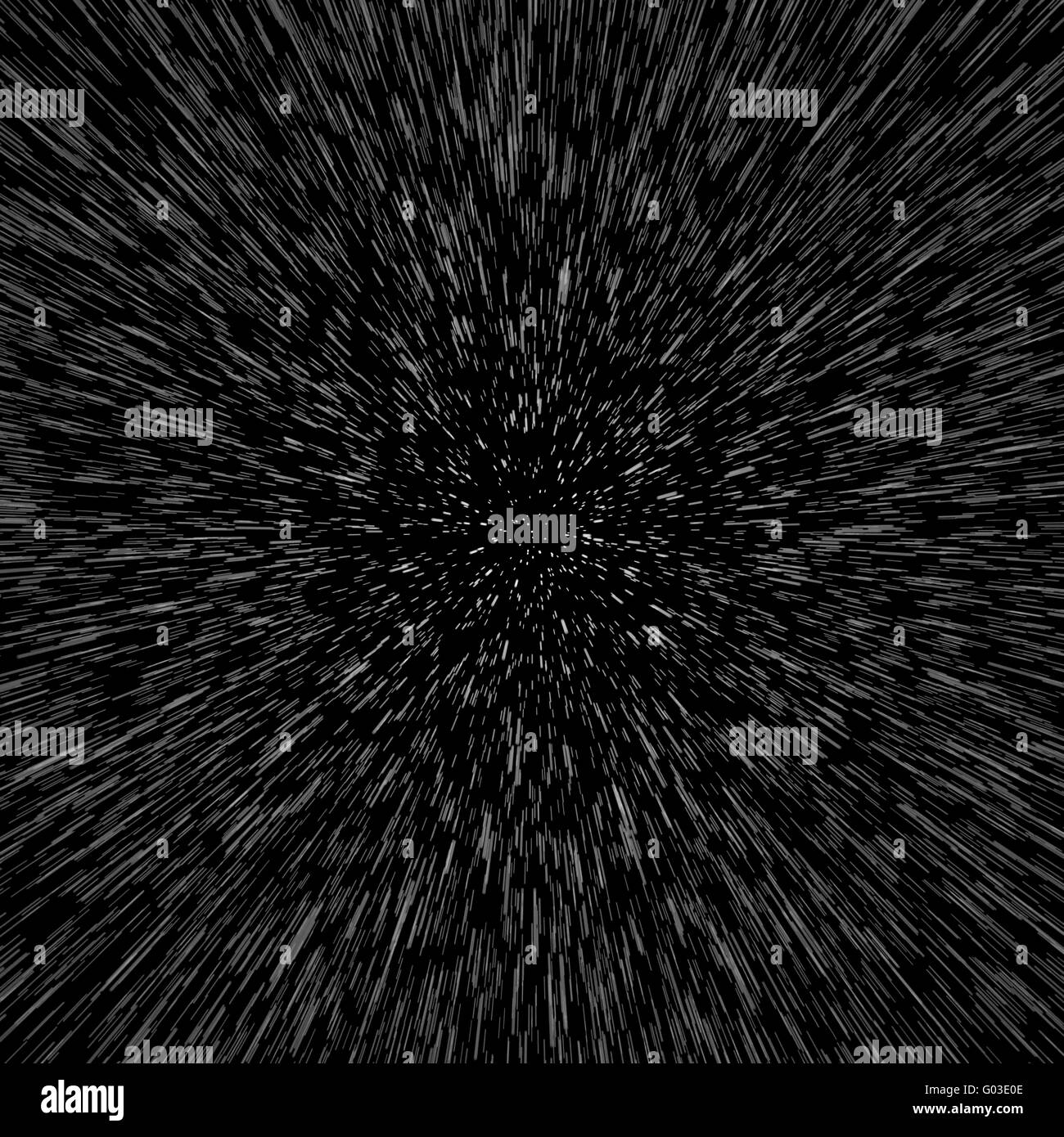 Sterne, Space Warp Stockfoto