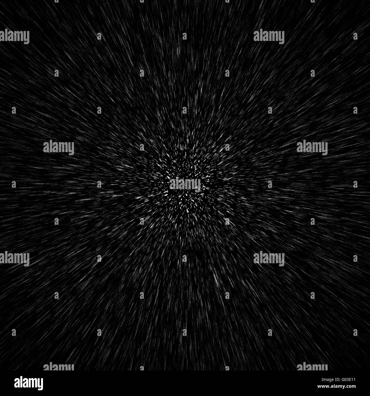 Sterne, Space Warp Stockfoto