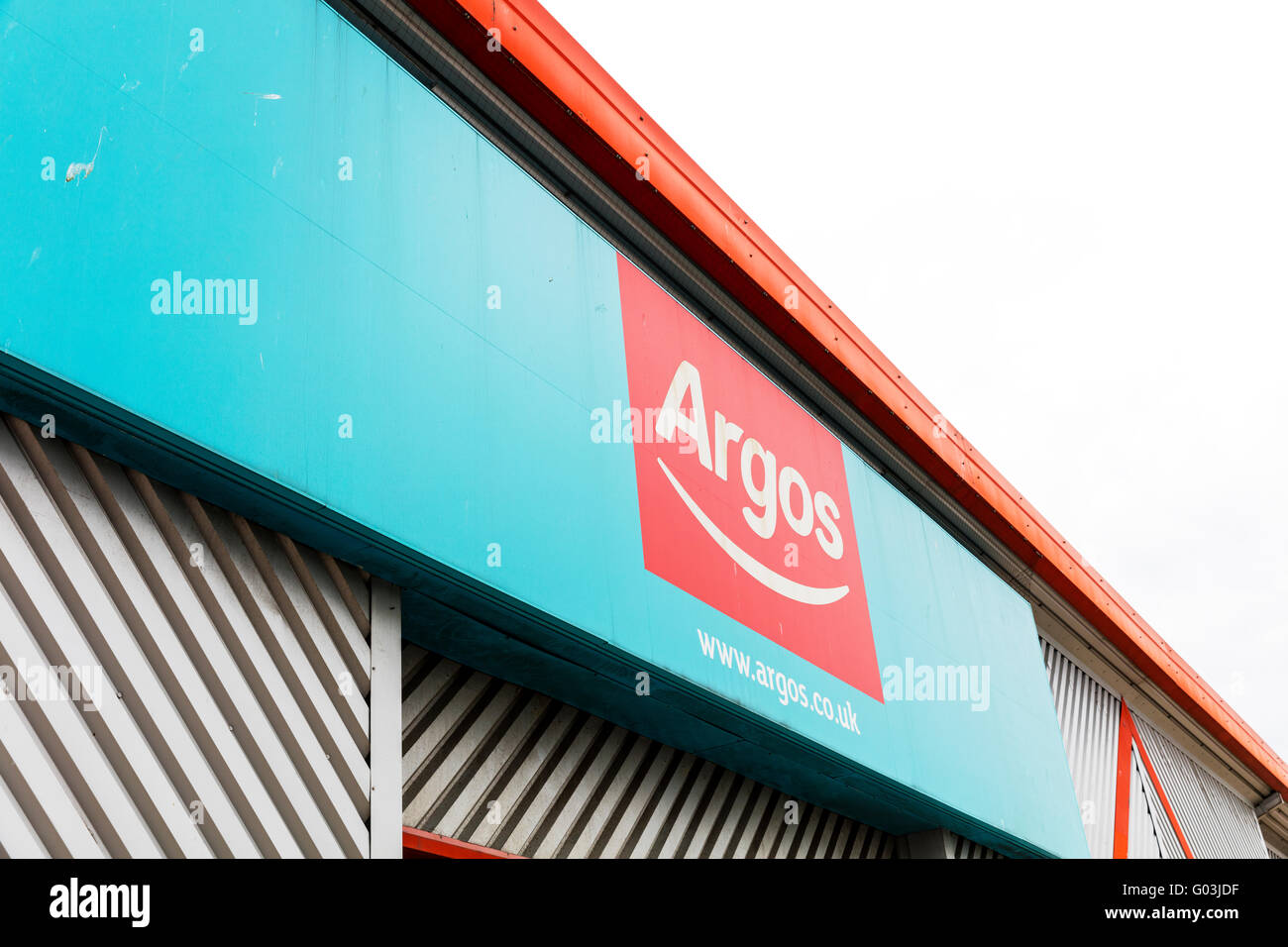 Argos Katalog Händler Shop anmelden Name Shop außen Logo UK England Katalog Einzelhandel speichert-shopping-Unternehmen Stockfoto