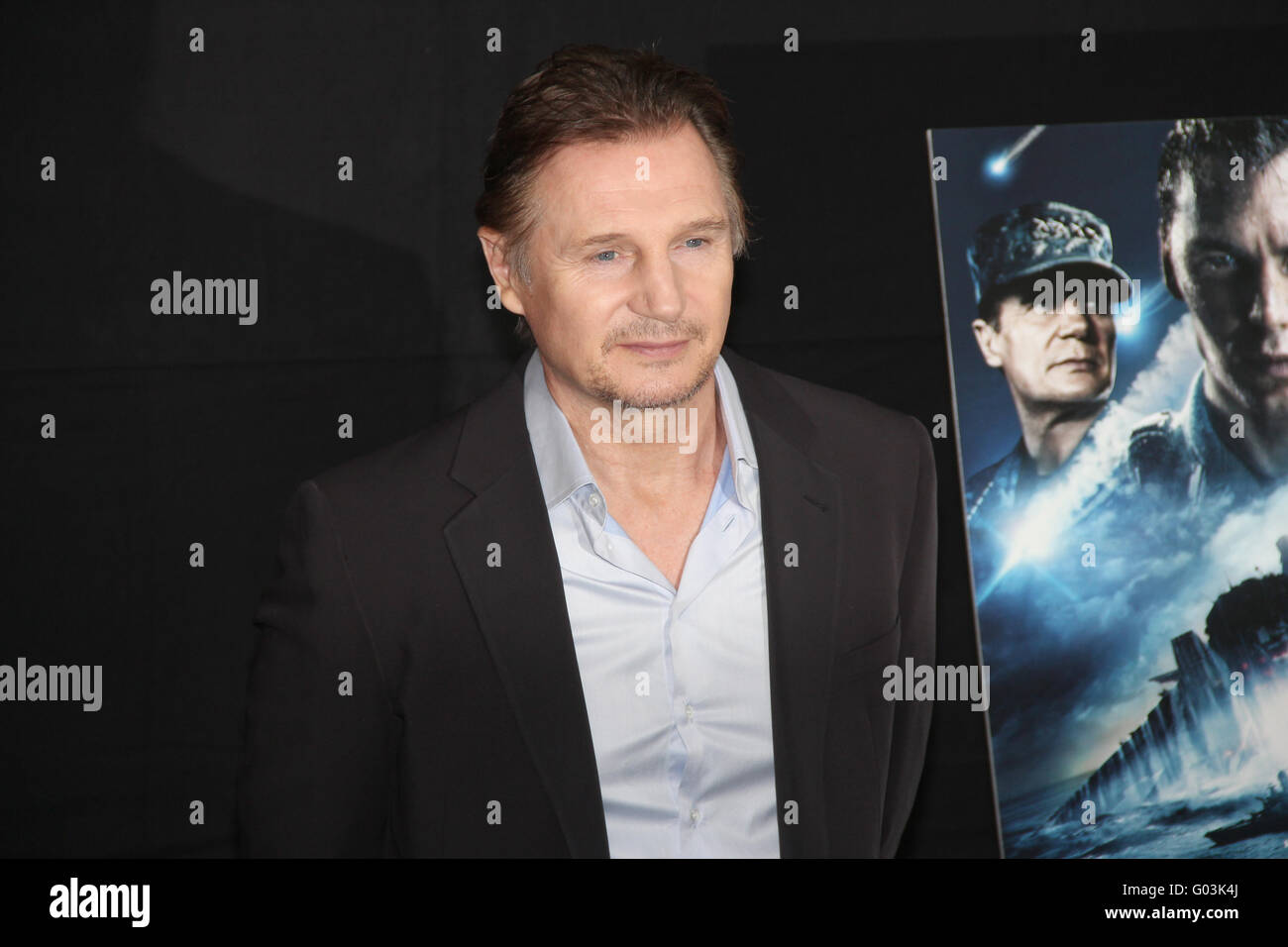 Fototermin der grau und Schlachtschiff mit Liam Neeson Stockfoto