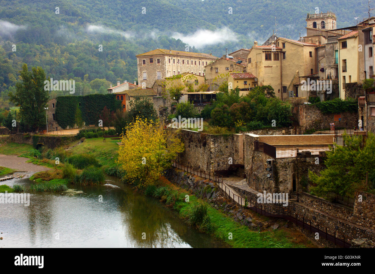 mittelalterliche Stadt von Besalú, Katalonien Stockfoto