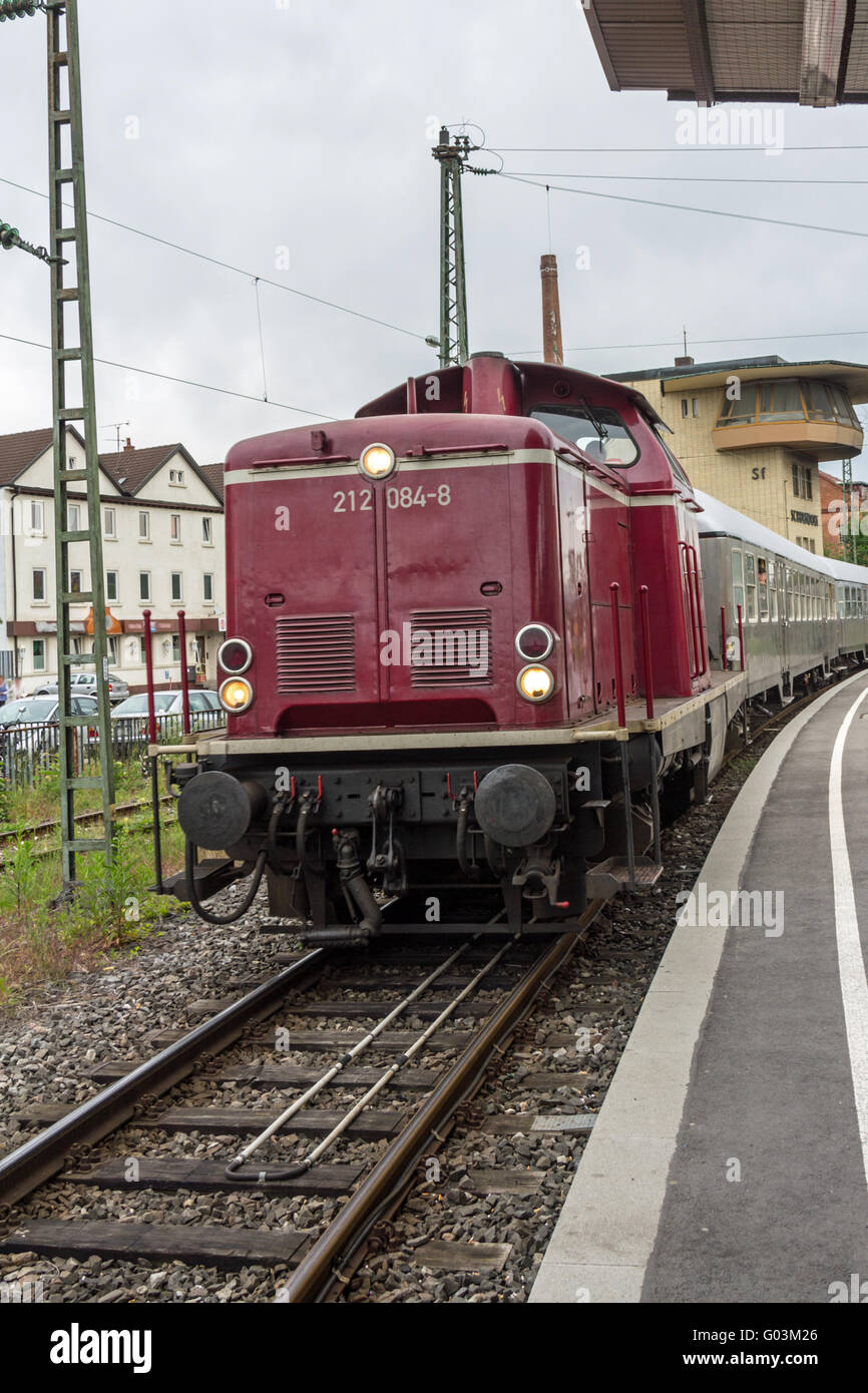 Historische Diesellok Stockfoto