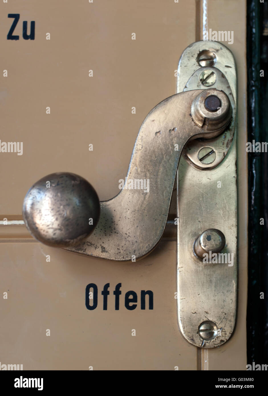 Türgriff mit Definitionen Stockfoto