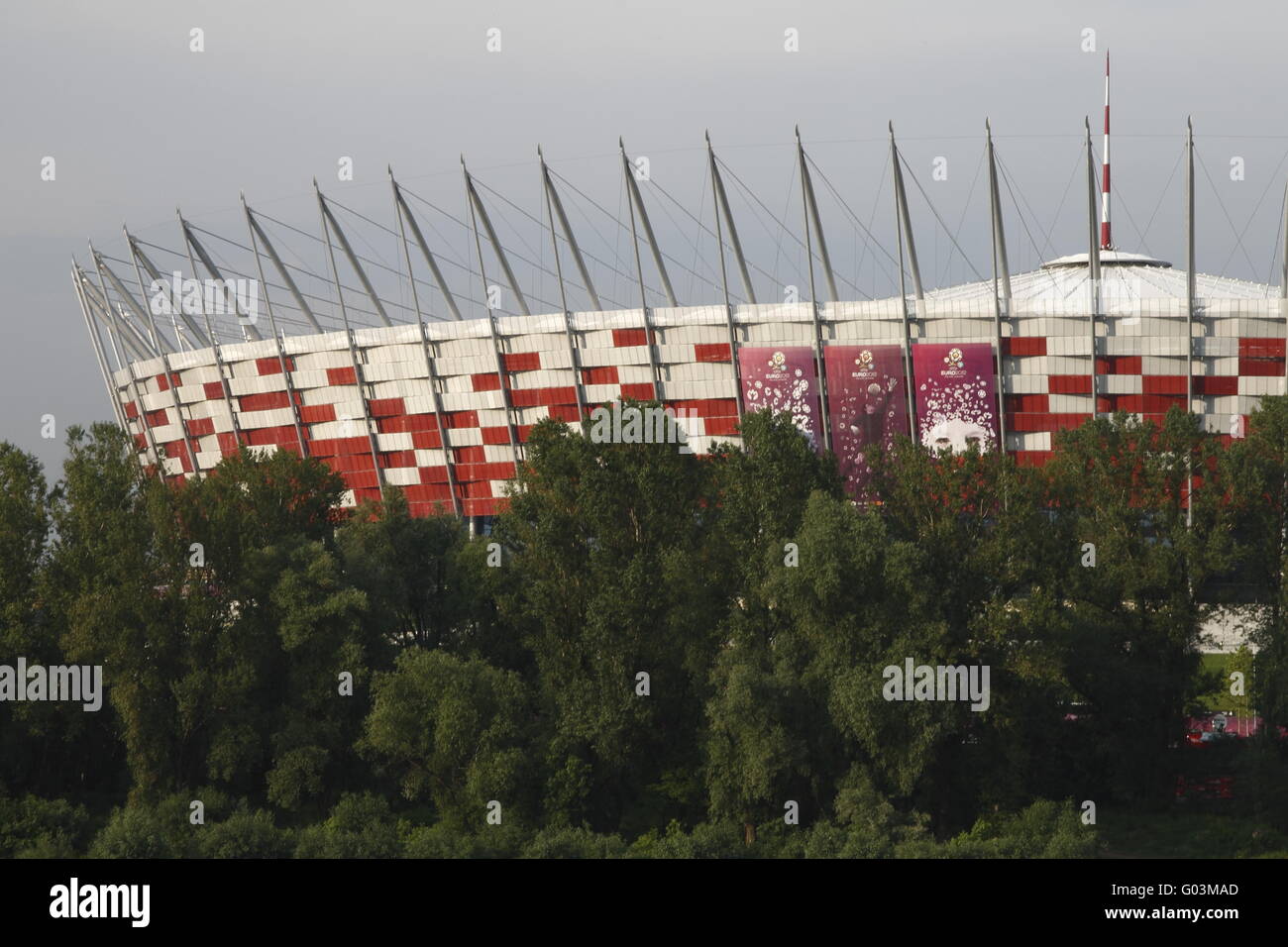 Nationalstadion in Warschau. Eröffnungstag der 2012 UEFA Fußball-Europameisterschaft. Warschau Stockfoto