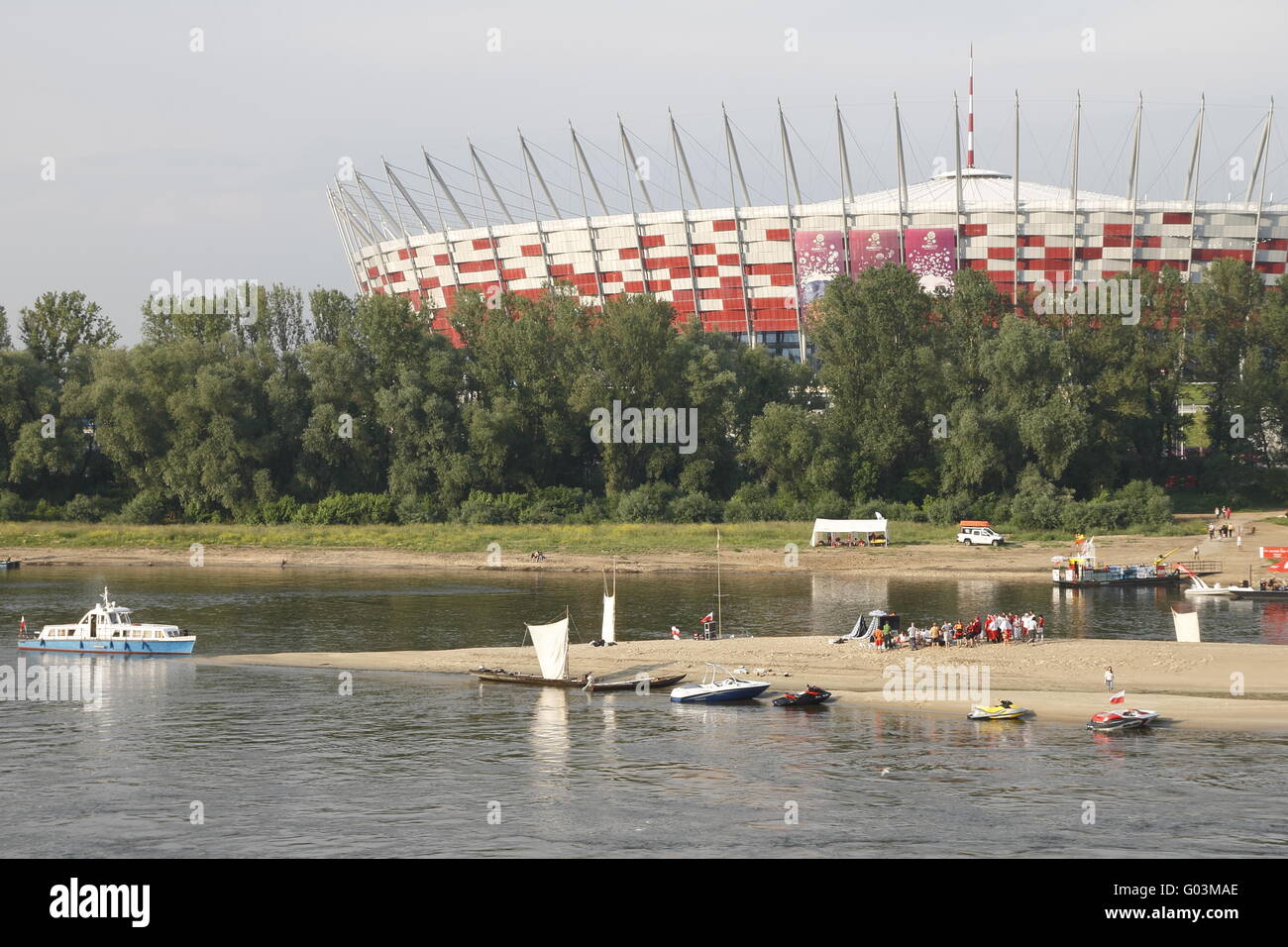 Nationalstadion in Warschau. Eröffnungstag der 2012 UEFA Fußball-Europameisterschaft. Warschau Stockfoto