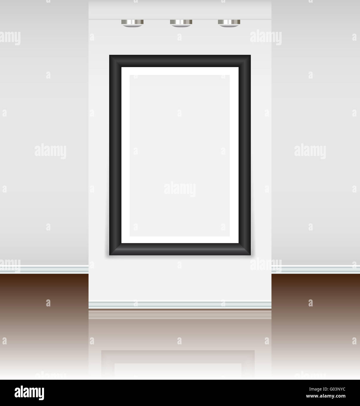 Vorgefertigte virtuelle Kunstgalerie Stockfoto