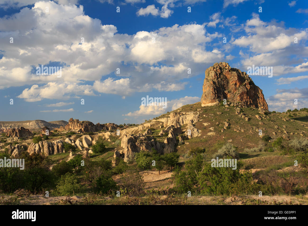 Einzigartigen geologischen Formationen, Kappadokien, Türkei Stockfoto
