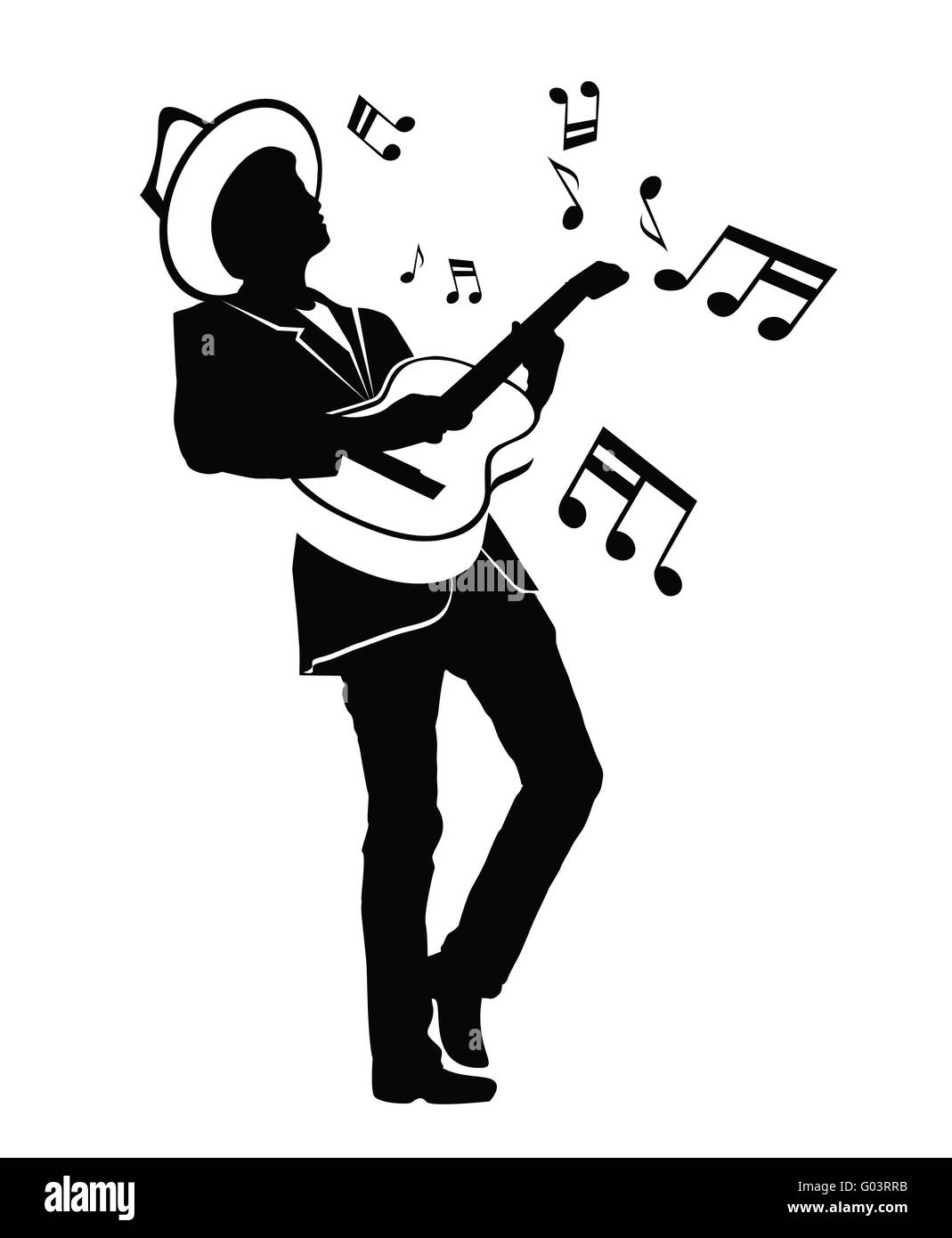 Gitarre spielen Stockfoto