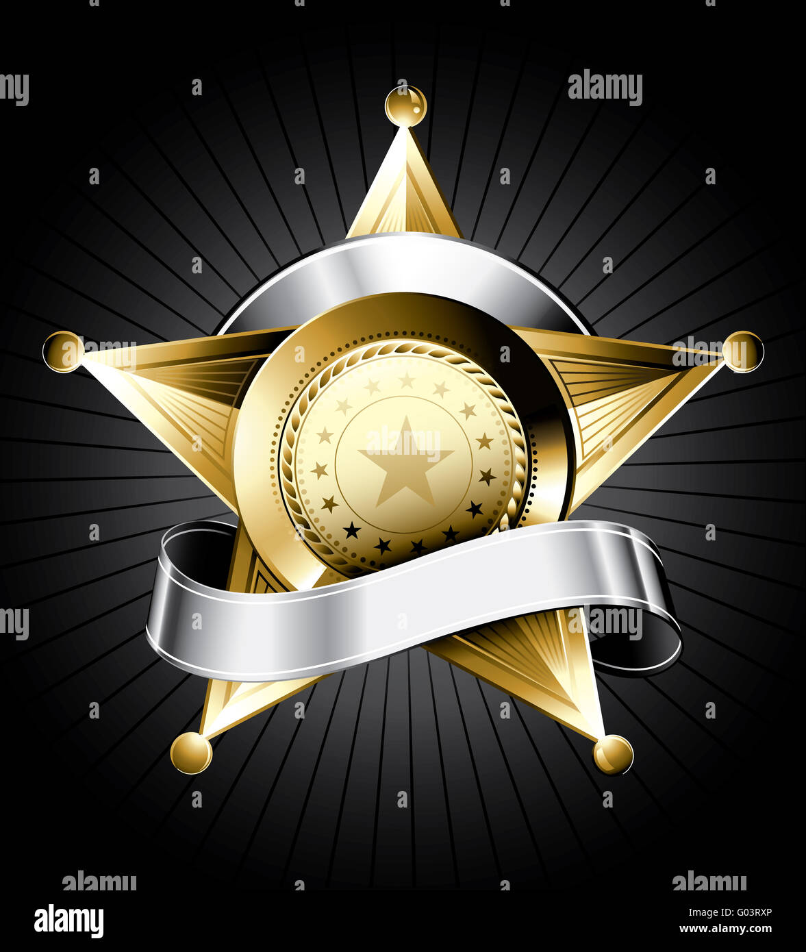Sheriff Abzeichen Stockfoto
