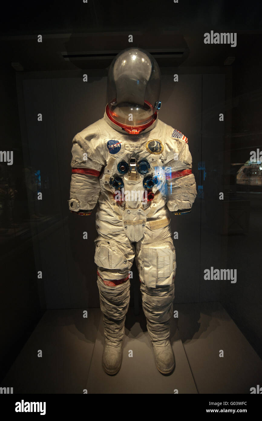 Raumanzug von Alan Shepard Stockfoto