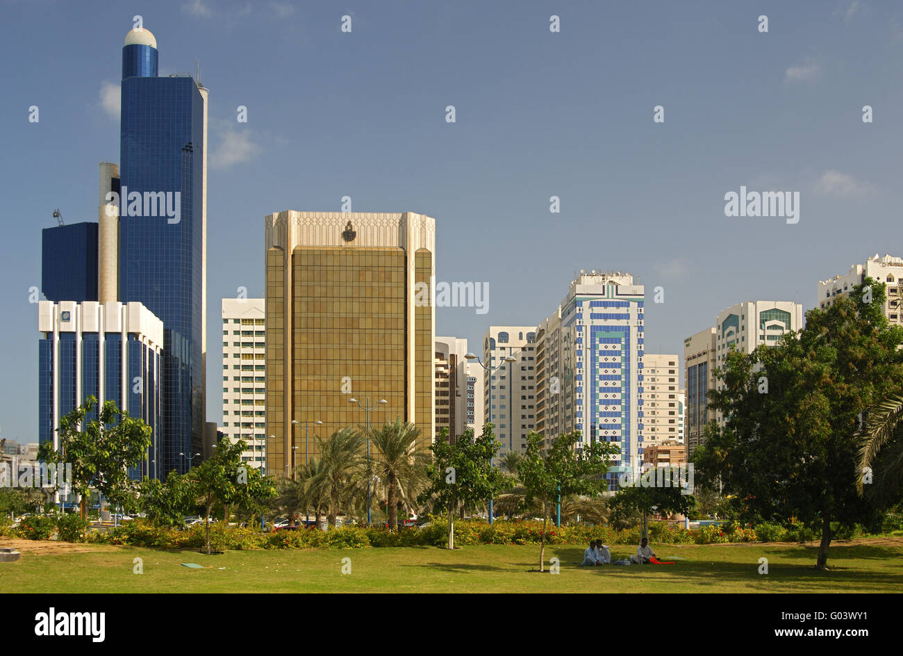 Stadtzentrum von Abu Dhabi, Vereinigte Arabische Emirate Stockfoto