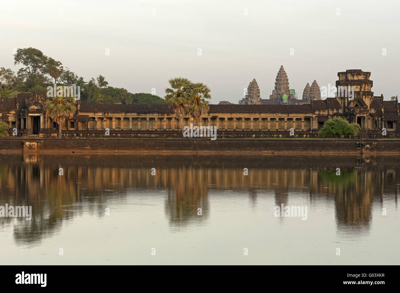 Westflügel des Tempels Angkor Wat, Kambodscha Stockfoto