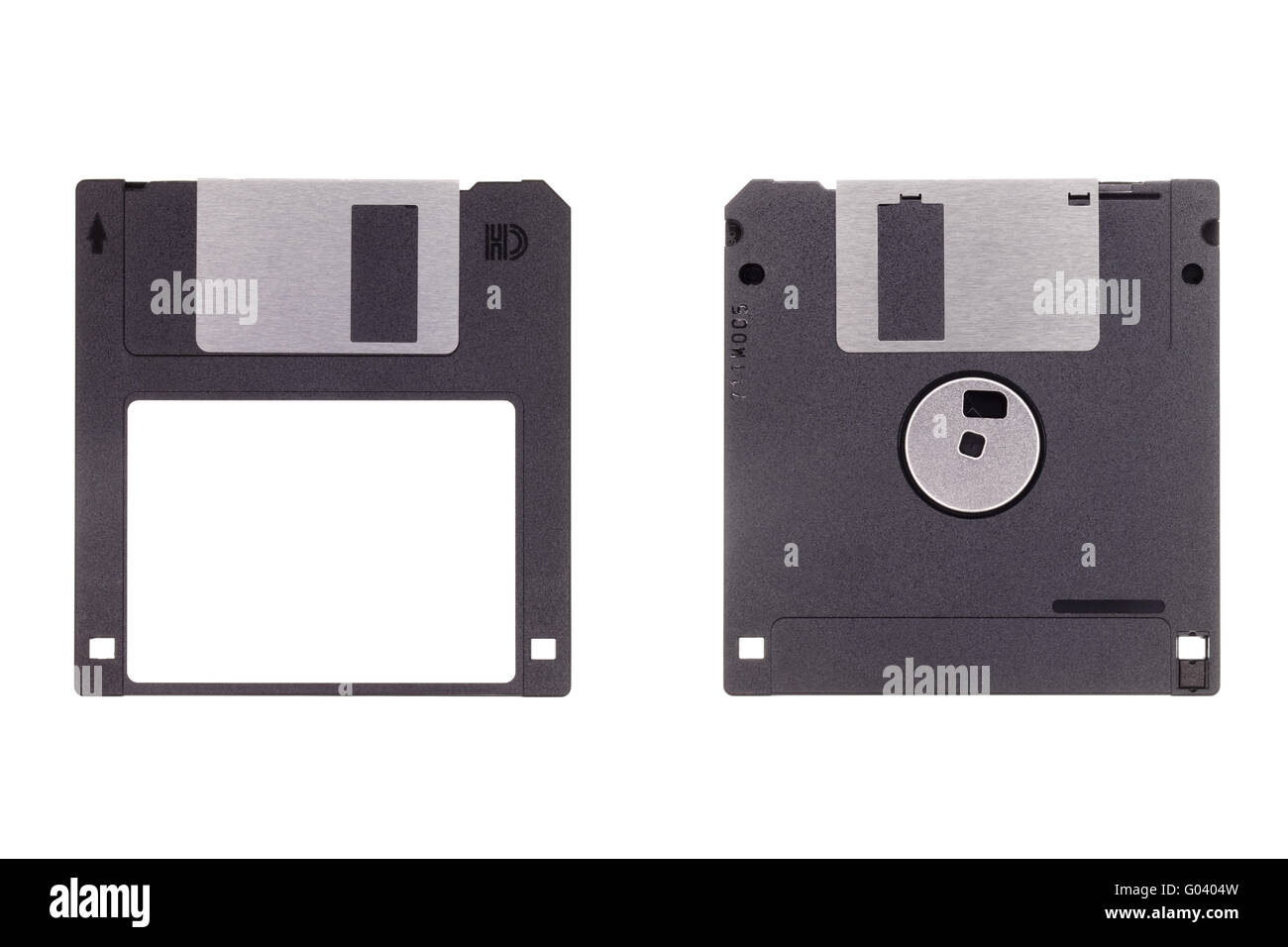 3,5-Zoll-floppy-disk auf einem weißen Hintergrund isoliert Stockfoto